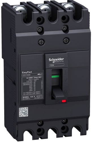 Выключатель автоматический в литом корпусе Schneider Electric EasyPact EZC100N 3п 50А 18кА фото Выключатель автоматический в литом корпусе Schneider Electric EasyPact EZC100N 3п 50А 18кА картинка
